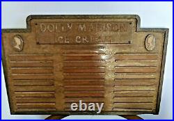 Dolly Madison Ice Cream Flavor WOOD Sign American Novelty Works, Pa. Vintage
