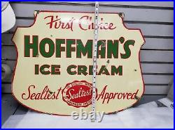 Double Side Antique Porcelain sign ice cream Sealtest Hoffman Vintag Dairy Store