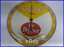 Dr Pepper Soda Round 1963 Advertising Vintage Thermometer Sign 473-w