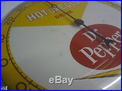 Dr Pepper Soda Round 1963 Advertising Vintage Thermometer Sign 473-w