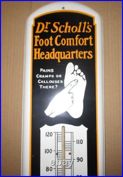 Dr. Scholl's FOOT CARE - DRUGSTORE - Thermometer Sign VINTAGE Still Works