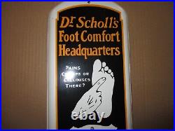 Dr. Scholl's FOOT CARE - DRUGSTORE - Thermometer Sign VINTAGE Still Works