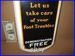 Dr. Scholl's FOOT CARE - DRUGSTORE - Thermometer Sign VINTAGE Still Works