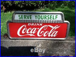 Drink Coca-cola, Serve Yourself Vintage Light Up Display Works