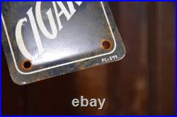 EL PAXO CIGARS STAMPED PAINTED METAL DEALER DOOR PUSH SIGN VINTAGE 1940s STORE