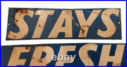 Evangeline Maid Bread vintage original metal sign Stays Fresh Longer advertising