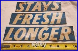 Evangeline Maid Bread vintage original metal sign Stays Fresh Longer advertising