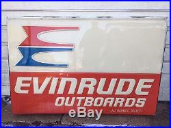 Evinrude Outboard Motor Collectible Advertising Vintage Antique Large Sign