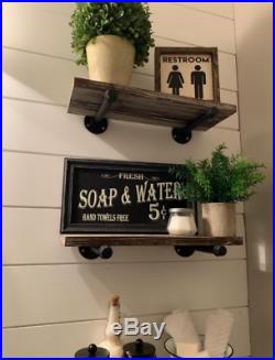 Farmhouse Bathroom Decor Vintage Bath Sign Country Shabby Advertising Wall Art