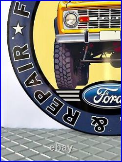 Ford Bronco Sign BRONCO SERVICE & REPAIR AUTO SIGN VINTAGE- 19.7 (50cm) Ford Bronco Sign BRONCO SERVICE & REPAIR AUTO SIGN VINTAGE- 19.7 (50cm)