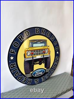 Ford Bronco Sign BRONCO SERVICE & REPAIR AUTO SIGN VINTAGE- 19.7 (50cm) Ford Bronco Sign BRONCO SERVICE & REPAIR AUTO SIGN VINTAGE- 19.7 (50cm)
