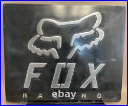 Fox Racing Vintage Metal Sign 20x24 Handmade 3D Aluminum Relief Garage Decor