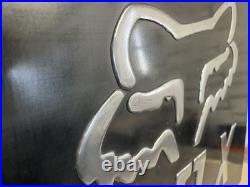 Fox Racing Vintage Metal Sign 20x24 Handmade 3D Aluminum Relief Garage Decor