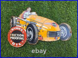 Friction Porcelain Advertising Sign 12'' Inches