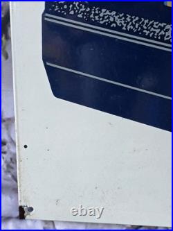 GIANT VINTAGE DELCO AMERICA'S NO. 1 BATTERY PORCELAIN SIGN 24x20