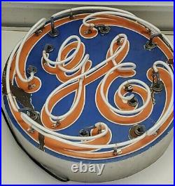 General Electric Porcelain Neon Sign Apliance Vintage Collectable