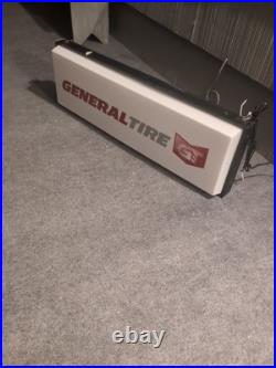 General Tire Sign 2 Sided Light Up 36X12Dealer Vintage