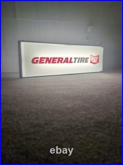 General Tire Sign 2 Sided Light Up 36X12Dealer Vintage