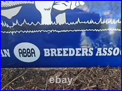 Giant Vintage American Brahman Breeders Assoc. Porcelain Sign Porcelain Sign Giant Vintage American Brahman Breeders Assoc. Porcelain Sign Porcelain Sign