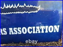 Giant Vintage American Brahman Breeders Assoc. Porcelain Sign Porcelain Sign Giant Vintage American Brahman Breeders Assoc. Porcelain Sign Porcelain Sign