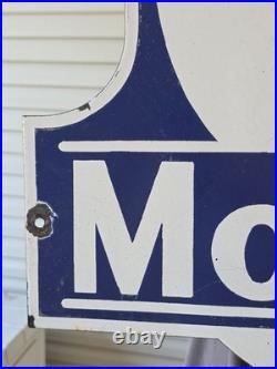Giant Vintage Mobiloil Pegasus Porcelain Gas Station Sign 24x 22