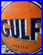 Gulf-Dealer-vintage-double-sided-66inch-Round-Gas-Oil-AD-Sign-01-qbjr