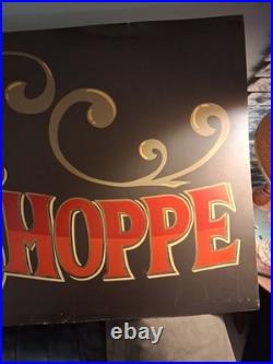 HAND-PAINTED 45 Years Ago! 8 ft long x 22 Alum Sign Vintage! CANDY SHOP in NY