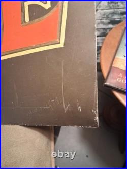 HAND-PAINTED 45 Years Ago! 8 ft long x 22 Alum Sign Vintage! CANDY SHOP in NY