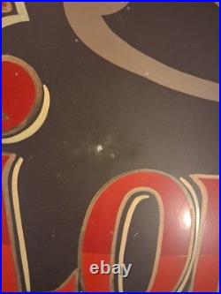 HAND-PAINTED 45 Years Ago! 8 ft long x 22 Alum Sign Vintage! CANDY SHOP in NY