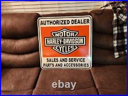 HARLEY Porcelain Sign Vintage Motorcycle Advertising 24 x 24