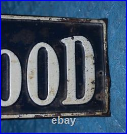 HOLLYWOOD CA Metal Booster Plate Old Original SCTA