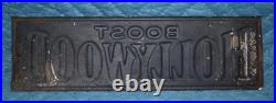HOLLYWOOD CA Metal Booster Plate Old Original SCTA