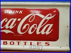 HTF Vintage 1950s Large 50 Drink Coca-Cola in Bottles Soda Pop Sign Advertising