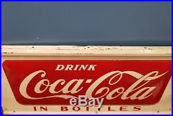 HTF Vintage 1950s Large 50 Drink Coca-Cola in Bottles Soda Pop Sign Advertising