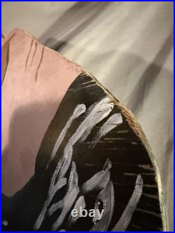 HUGE Vintage Folk Art Painted Wooden Native Indian Head Advertising Sign