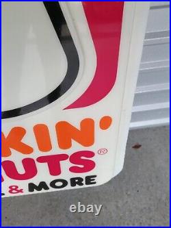 HUGE vintage plastic collectible Dunkin Donuts SIGN 6.2x3.3