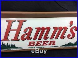 Hamms Beer Sign Lighted Vintage Bar Pub Advertising Lake Trees