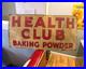 Health-Club-Baking-Powder-Vintage-Advertising-Sign-Original-Beige-Red-Blue-DS-01-ups