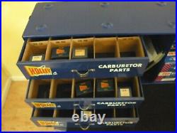 Holley Carburetor CABINET DISPLAY SIGN With Vintage Boxes Gasket Set 1957 Catalog