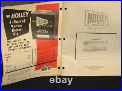 Holley Carburetor CABINET DISPLAY SIGN With Vintage Boxes Gasket Set 1957 Catalog