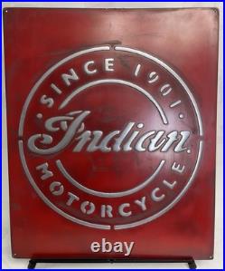 Indian Vintage Garage Metal Sign 20x24 Handmade Cast Aluminum Relief