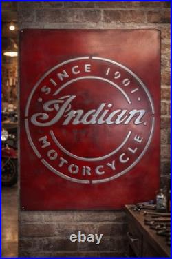 Indian Vintage Garage Metal Sign 20x24 Handmade Cast Aluminum Relief