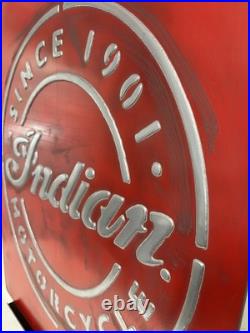 Indian Vintage Garage Metal Sign 20x24 Handmade Cast Aluminum Relief
