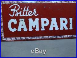 Insegna smaltata Bitter Campari old vintage sign italy