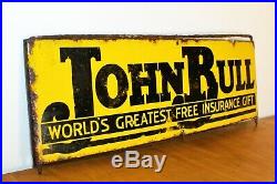 John Bull advertising enamel sign vintage retro antique industrial decor pub man