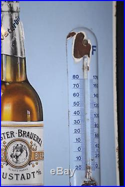 KLOSTER BEER porcelain vintage curved thermometer SIGN 1940's bar pub AUTHENTIC