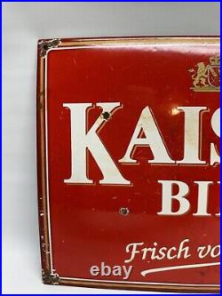 Kaiser Bier Beer Vintage Style Porcelain Sign