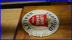 Killer 1950s Vtg Lone Star Beer Flat Top Can Opener Advertising Sign Gun Texas