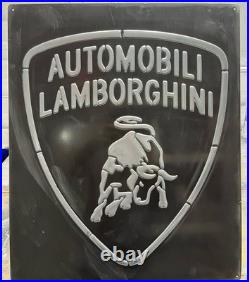 Lamborghini Vintage Garage Metal Sign 20x24 Handmade Cast Aluminum Relief