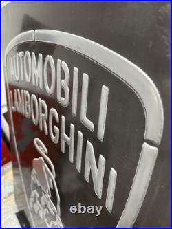Lamborghini Vintage Garage Metal Sign 20x24 Handmade Cast Aluminum Relief